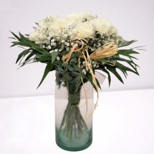 ramo claveles blanco